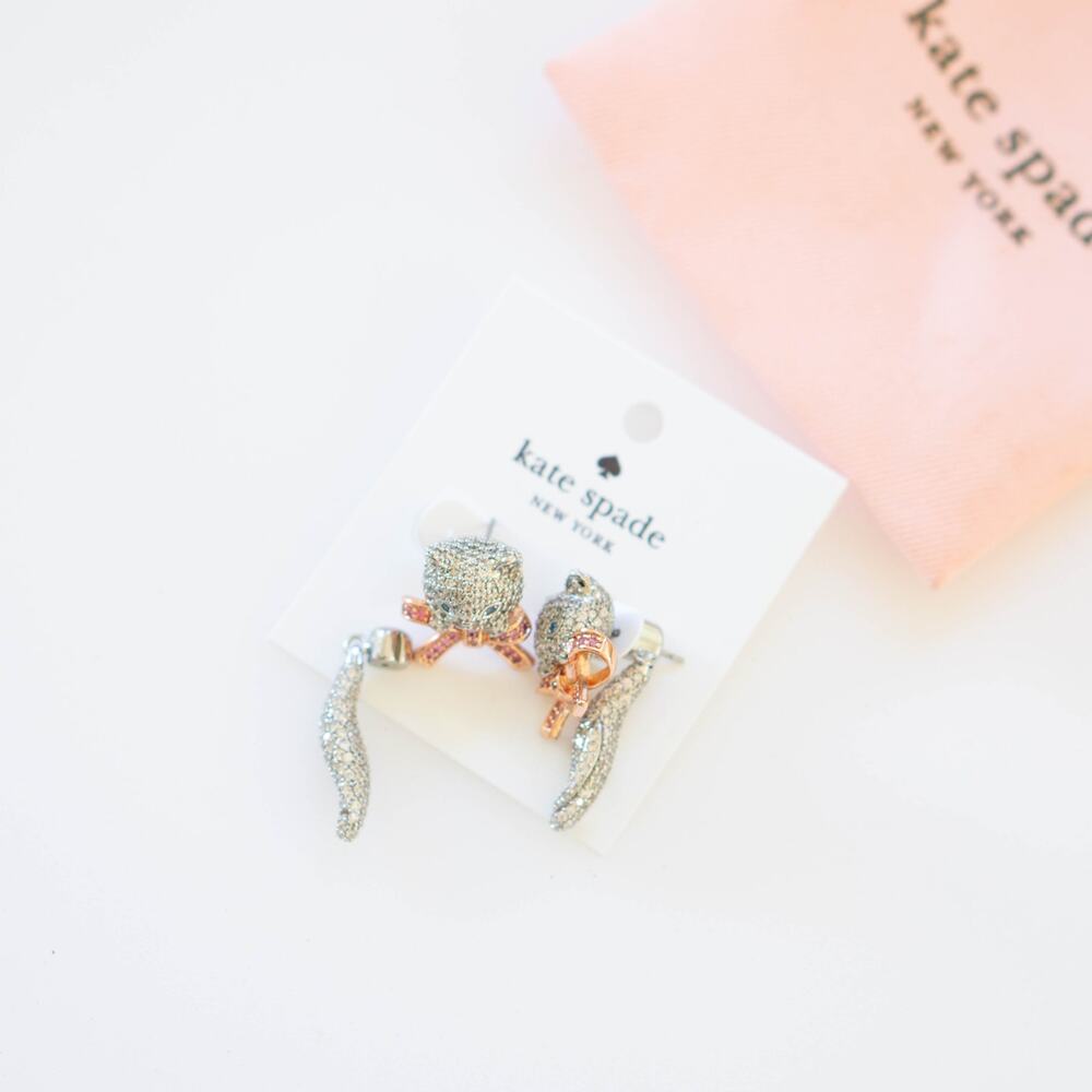 Kate Spade Pawlina Statement Studs Crystal Drop Earrings - Picture 5 of 6
